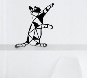 Cat Geometric Acrylic Wall Art