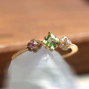 Sweet Ring Temperament Entry Lux Exquisite Design Ring Flower Female Ring