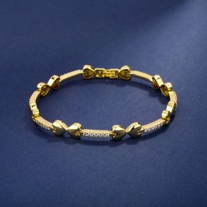 European Hip Hop Bracelet Tennis Chain Inlaid Copper Zircon Box Buckle