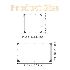 Rectangle Sun Shade Sail With 4 Snap Hook UV Blockage