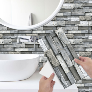 Marble Wall Stickers Home Decoration Self-adhesive Wallpaper, Kitchen Bathroom Backsplash PVC Removable Without Leaving Glue