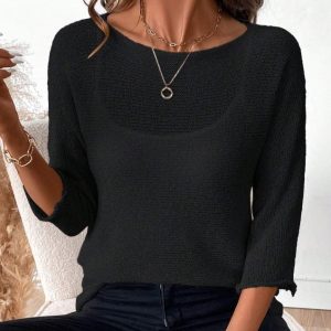 Knitted Thin Spring And Summer New Off-shoulder Women's Overall
