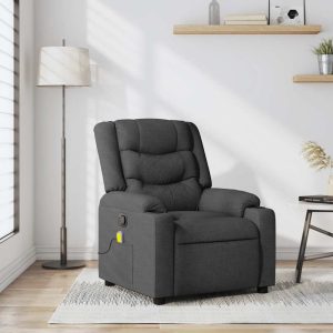 Massage Chair Dark Grey Fabric
