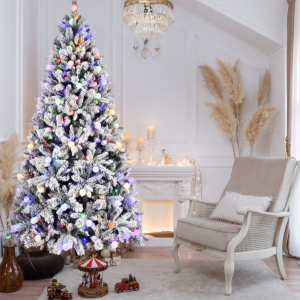 7.5, 8 Feet PE PVChard Needle Mixed Tree Memory Line Power Pole Collapsible 3 Parts