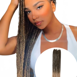 Box Braids Crochet Hair Medium Box  Braid Pre-Looped