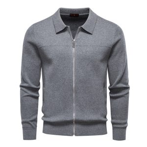 Cardigan Men's Zipper Business Casual Jacket