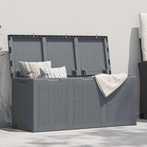 Garden Box Grey PP Rattan 270 L