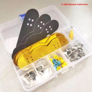 Dynamic Gold Desktop Creativity Finger Skateboard Self-installed Suit