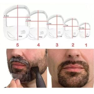 Exclusive For Cross-border 5 Beard Modeling Template Set Men's Beard Beard Trimming Contour Tool Modeling Ruler