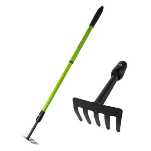 Telescopic Handle Five-tooth Rake