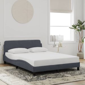 Dover Bed Frame Dark Grey 120x200 cm Velvet