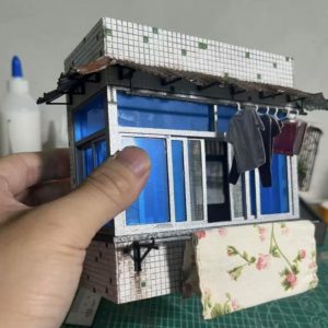 Nostalgic Old House Childhood Memories Balcony Model Atmosphere Magnetic Fridge Magnets