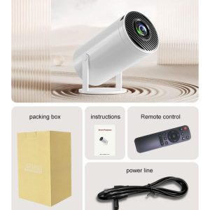 Projector WiFi 6 And Bluetooth, 4K 1080P Support Portable Rotatable 150 Inch Screen Movie Projector Auto Keystone Compatible For Laptop Room Gift Ideas Room Finds TV Home Projector Home Cinema Portabl