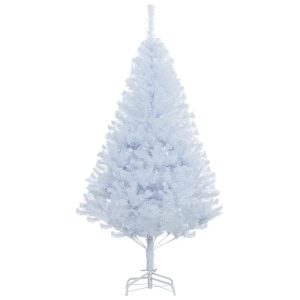 5ft White Christmas Tree Artificial Christmas Tree With 536 Branch Tips And Metal Stand
