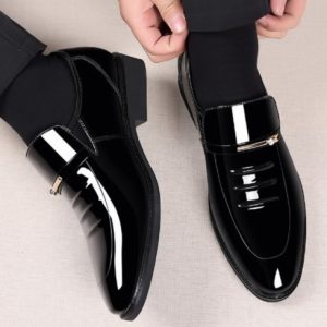Men's Business British Style Patent Leather Shoes