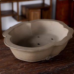 Zisha Flower Pot Diamond-shaped Tongyinxuan Green Ash Clay