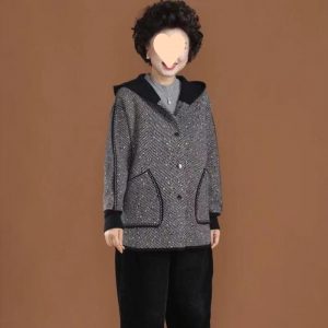 Middle-aged And Elderly Women Spring And Autumn Short Coat Plus Size Western Style Thin Top