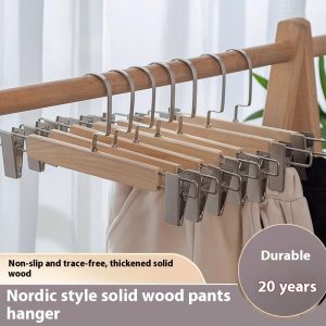 Solid Wood Pants Rack Household Non-slip