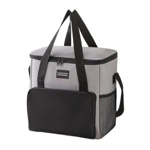 Black Insulated Lunch Bag Durable & Stain-Resistant Oxford Fabric, Excellent Thermal Performance For Hot Cold Food