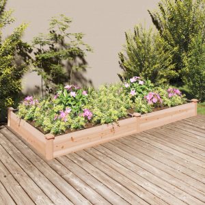 Raised Bed with Insert 240x120x25 cm Solid Fir Wood