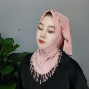 Crystal Tassel Dovetail Large Version Crystal Linen Fabric Scarf