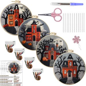 Embroidery Halloween Cloth Art Material Kit Kit Creative Handmade Needlework