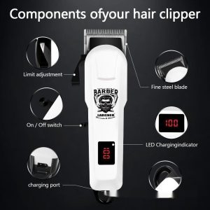 Rechargeable Stainless Steel Cutter Head Hair Clipper