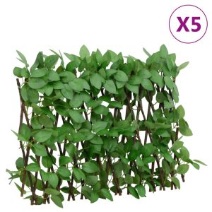 Trellis with Artificial Ivy 5 pcs. Extendable 180x30 cm