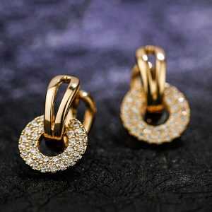 Fashion Zircon Earrings Simple All-match Women