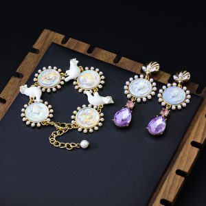 Three-dimensional Angel Earrings Colorful Ornament Style All-match Earrings