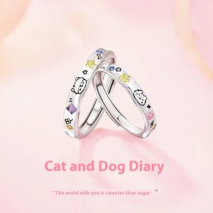 S925 Sterling Silver Cute Pet Ring