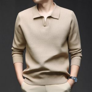 Men's Autumn Simple Casual All-match Loose Inner Wear Bottoming Shirt Sweater