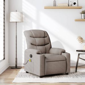 Massage Chair Taupe Fabric