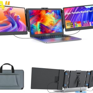 Laptop Screen Extender 14 Inch FHD IPS Portable Dual Triple Monitor Display USB C HDMI