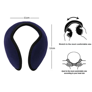 2Pcs Ear Warmers Unisex Winter Earmuffs Behind-the-Head For Winter Running Walking Dog Travel