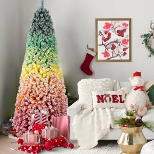 PVC Rainbow Flocking Tree