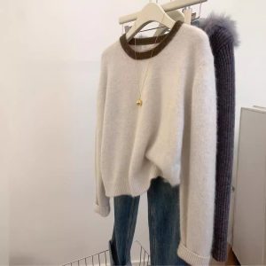 Idle Style Soft Glutinous Inner Wear Base Knitwear Top