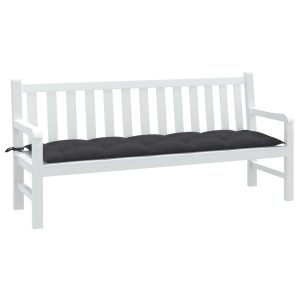 Garden Bench Cushion Melange Anthracite 180x50x7 cm Fabric
