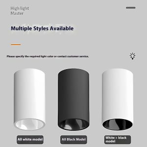 Round Household Living Room Non-strobe Led Surface Mounted Spotlight