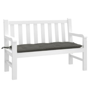 Garden Bench Cushion Melange Dark Grey 120x50x7 cm Fabric
