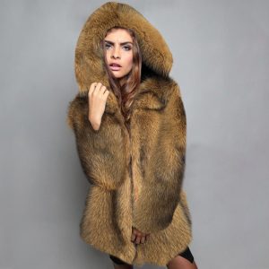 Loose Trendy Mid-length Fur Coat