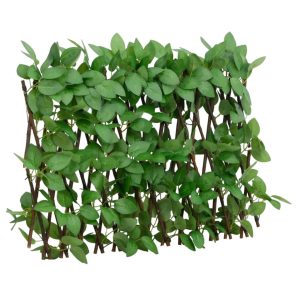 Trellis with Artificial Ivy Extendable Green 180x30 cm