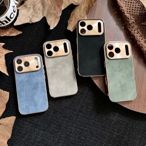 Phone Case Electroplated Metal Fine Hole Lens Protective Cover