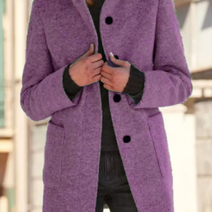 Women's Coat Slim Fit Autumn And Winter Coat Mid-length Warm Button Down Coat