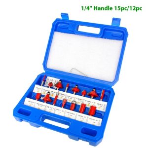 15-piece Milling Cutter Suit Trimmer Engraving Machine Alloy Cutter Head