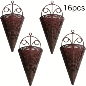 16-piece Wall-mounted Flower Pots