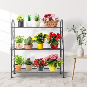 1Pc 3 Tier Plant Stand Shelf Flower Pot Holder Display Rack 88LBS Utility Storage Organizer