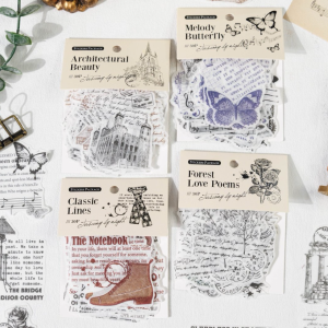 Tuscany Night Series Washi Paper Japanese Paper  Stickers - With Adhesive