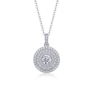 White Dune - A Fashionable And Luxurious Diamond Jewelry Pendant Set With Moissanite S925 Sterling Silver And Platinum Plating