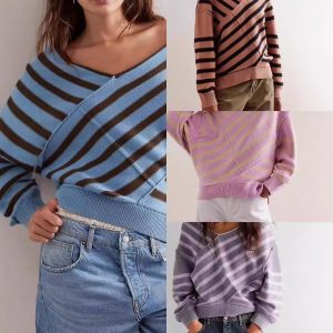 New Off-shoulder Loose Off-shoulder Top Long Sleeve Sweater